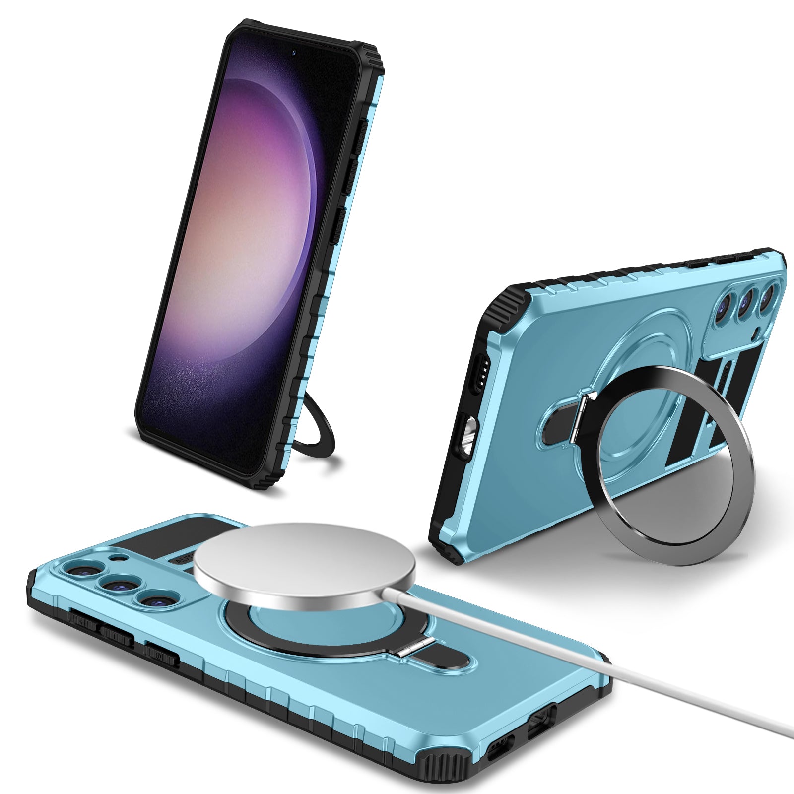 For Samsung Galaxy S23 Magnetic Phone Case Kickstand PC TPU Rugged Protective Cover For Samsung Galaxy S23 Magnetic Phone Case Kickstand PC TPU Rugged Protective Cover